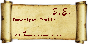 Dancziger Evelin névjegykártya