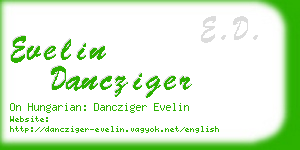 evelin dancziger business card